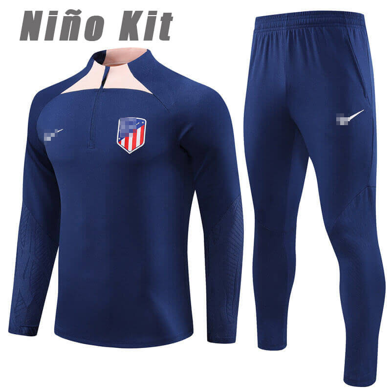 Sudadera Entrenamiento Atlético de Madrid 2023/2024 Niño Kit Azul Marino
